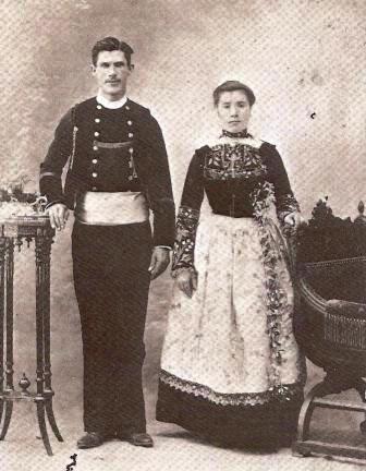 Mariage de Guillaume Seznec et Marie-Jeanne Marc à Plomodiern.