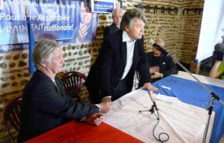 Denis Seznec soutient la candidature de Gilbert Collard du Front National.